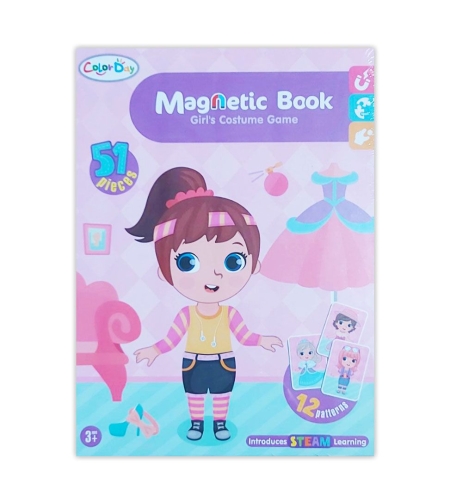 Магнитна книга Raya Toys Дрехи за момиче 51 части 63002