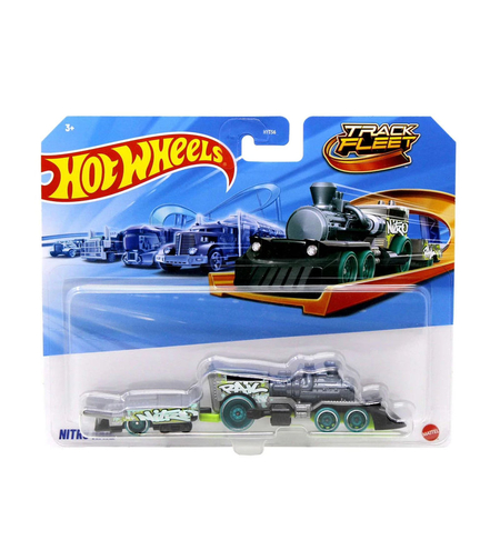 Детска играчка камион Mattel Hot Wheels Track Fleet Влекач с ремарке 1:64, асортимент, HYT56