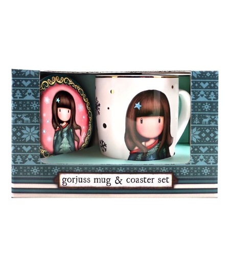 Комплект чаша с подложка - Santoro Gorjuss Merry and Bright - Cosy