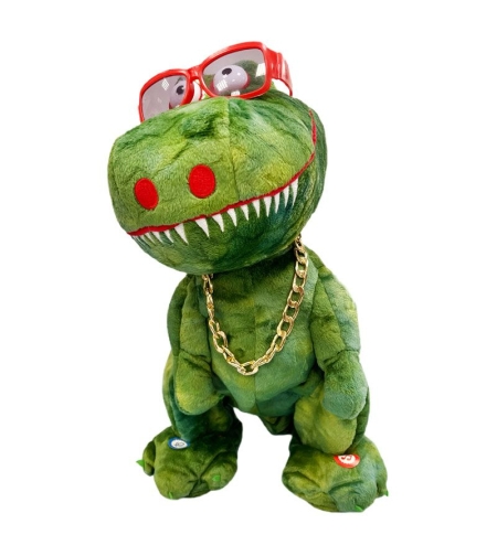 Интерактивна играчка Raya Toys Танцуващ, пеещ и повтарящ думи крокодил, 33 см