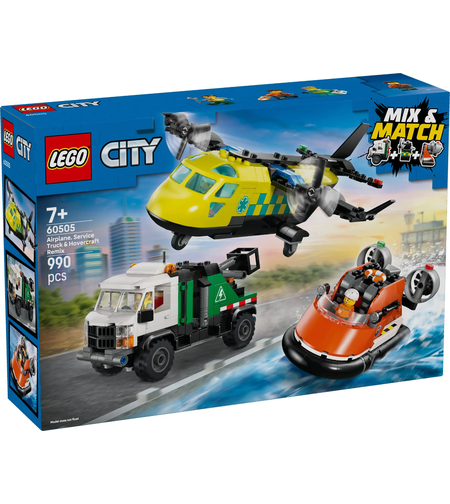 LEGO® City Самолет сервизен камион и лодка на въздушна възглавница ремикс 60505