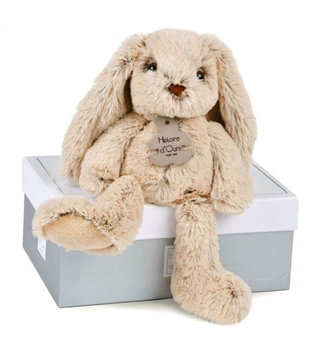 Плюшена играчка Doudou Cuddly Buddies Заек, Бежов, 25 см.