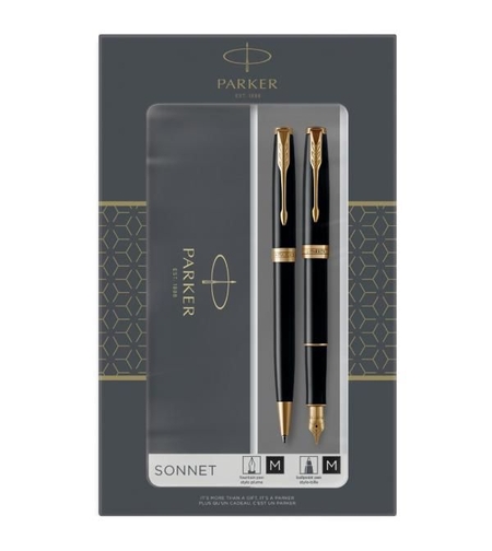 Комплект Химикалка и Писалка Паркер - Parker Royal Pen Sonnet Black GT