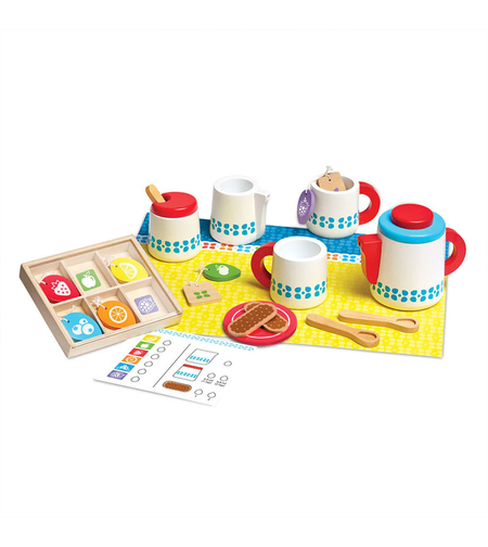 Детски игрален комплект Melissa and Doug Дървен сервиз за чай, 9843
