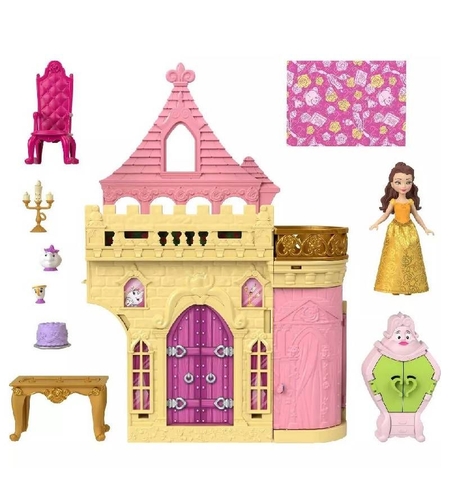 Игрален комплект Mattel Замъкът на Бел с кукла и аксесоари