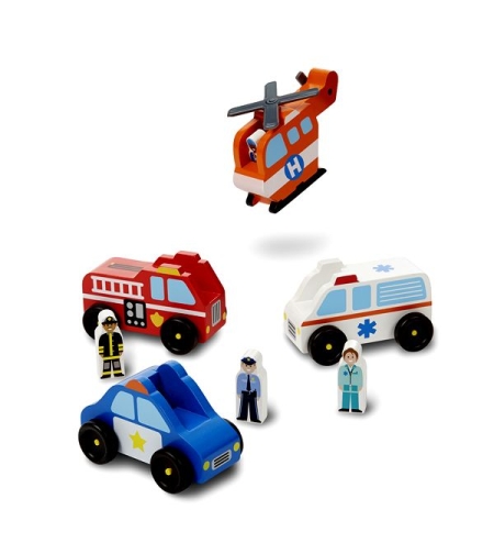 Спешен отряд дървени коли Melissa and Doug 19285
