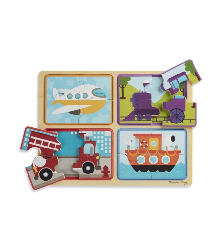 Дървен пъзел Melissa&Doug превозни средства 41361