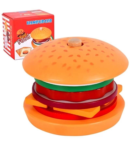 Дървена играчка Raya Toys Направи хамбургер