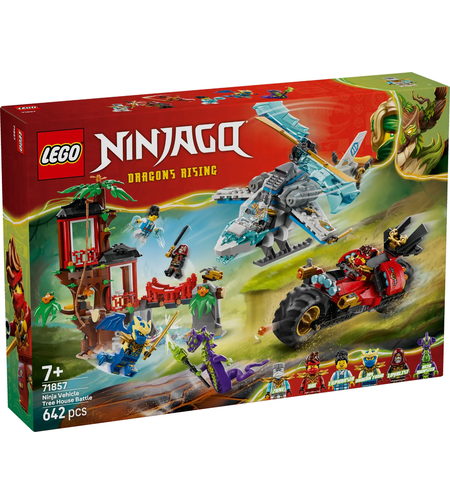 LEGO® NINJAGO® Битка при дървесната къща с превозни средства на нинджите 71857