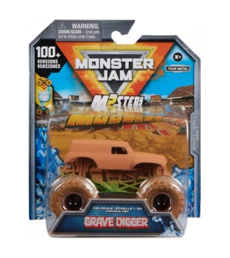 Детска кола за игра Spin Master Monster Jam True Metal Mystery Mudders 1:64, с променящ се цвят