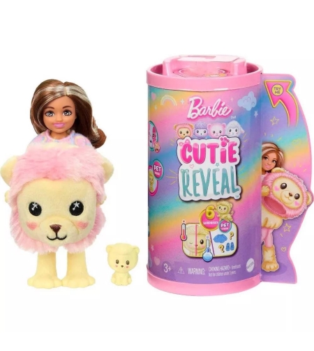 Кукла Mattel Barbie Cutie Reveal Lion Chelsea, изненада