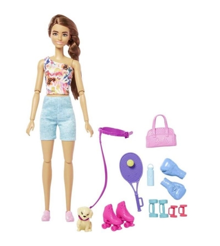 Кукла Mattel Barbie Wellness Workout Outfit, с аксесоари