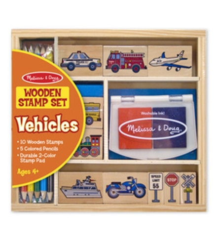 Дървени печати Melissa and Doug Превозни средства 12409