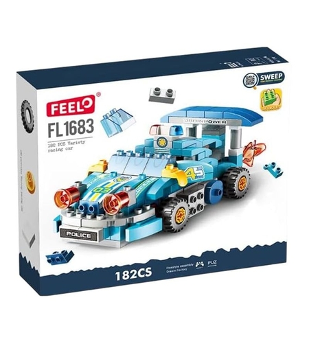 Конструктор 4в1 Feelo Police Car, 182 ч.