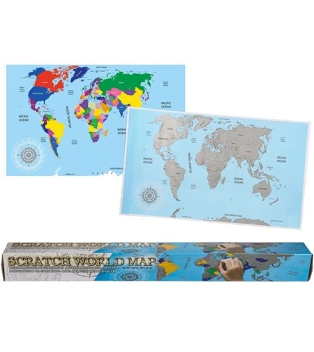 Скреч карта на света за истински пътешественици