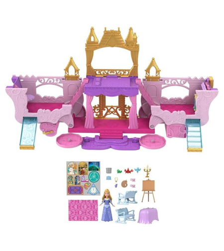 Комплект Mattel Disney Princess 2в1 Замък и Каляска, HWX17