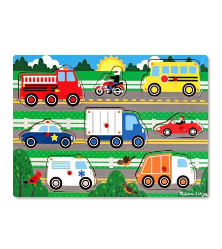 Дървен пъзел Melissa and Doug Превозни средства 19051