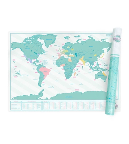 Скреч карта на света - Hello