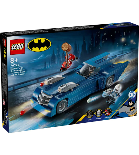 LEGO® DC Batman™ Батман с Батмобила срещу Харли Куин и Мистър Фрийз 76274