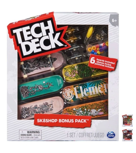 Комплект фингърбордове Spin Master Tech Deck Sk8shop bonus pack, 96 мм, 6 броя