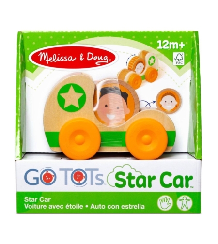 Дървена кола Melissa and Doug Star Car 30748, Асортимент