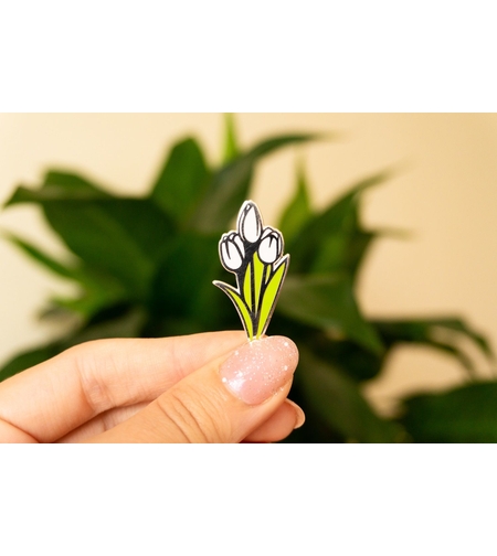 Значка - Пин - Creative Goodie - White tulip