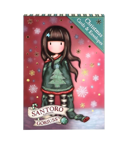 Комплект от 8 Коледни картички - Santoro Gorjuss Merry and Bright - Cosy