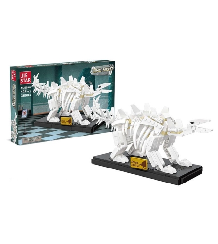 Raya Toys Конструктор Dino Might Скелет на Стегозавър, 428 части