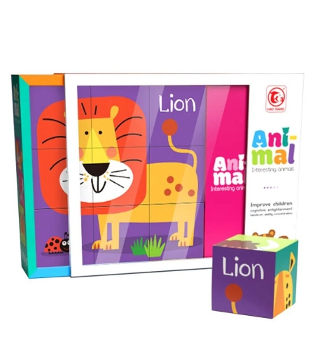 Кубчета пъзел 6 в 1 Raya Toys Животни