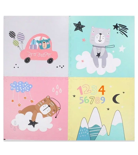 Пъзел за под Raya Toys Pastel Bear, 4 части по 60 х 60 см
