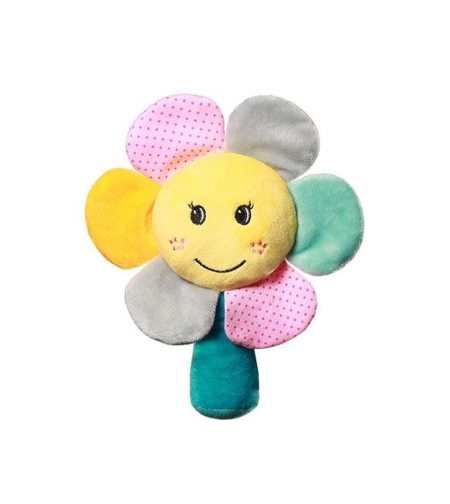 Плюшена играчка Babyono Цвете с дрънкалка 609