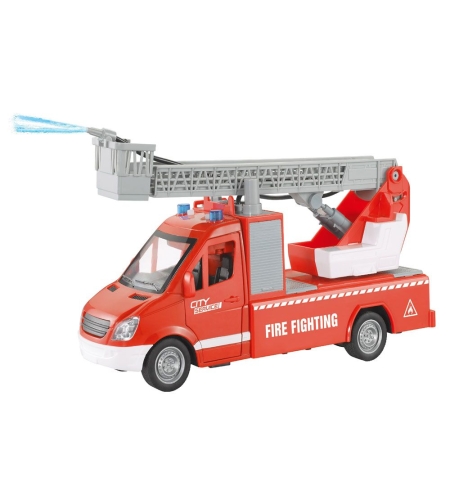 Пожарна кола Raya Toys City Rescue С кран, звуци и светлини
