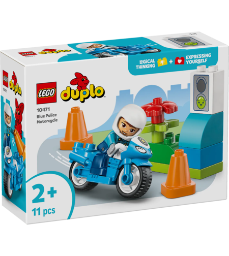 LEGO® DUPLO® Town Син полицейски мотоциклет 10471