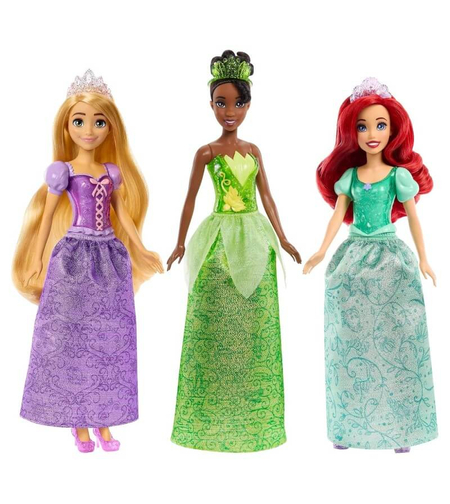 Комплект Mattel Disney Princess с 3 кукли принцеси, HLW45