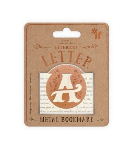 Метален книгоразделител Vintage буква A