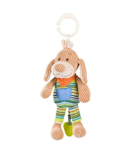 Музикална плюшена играчка Babyono Куче с гризалка 1124