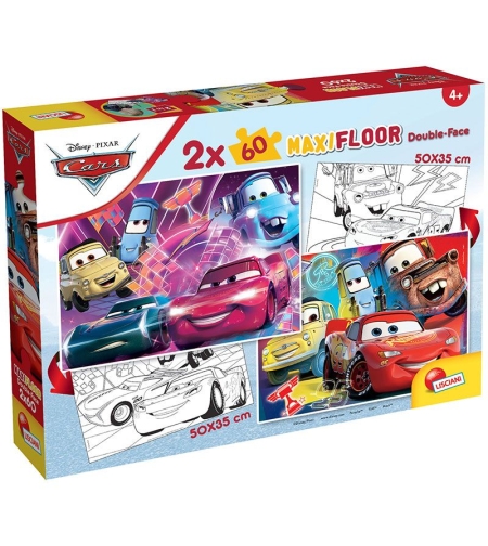 Детски пъзел Lisciani DF Maxifloor Cars, 2 х 60 части