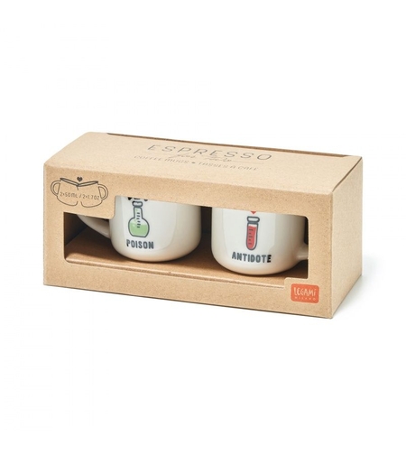 Комплект от 2 чаши Legami - Poison & Antidote
