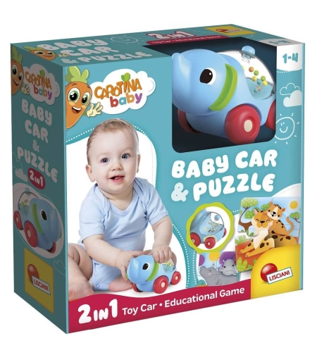 Кола играчка Lisciani Carotina Baby Слон с пъзел
