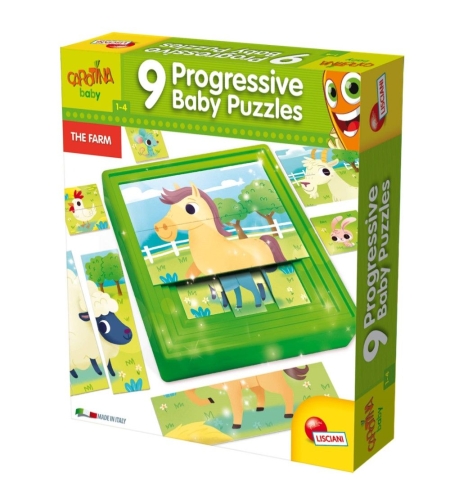 Прогресивни бебешки пъзели Lisciani Carotina Baby Ферма х9