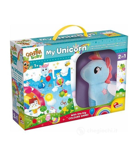 Бебешки мега пъзел Lisciani CAROTINA BABY с плюшен еднорог 76673