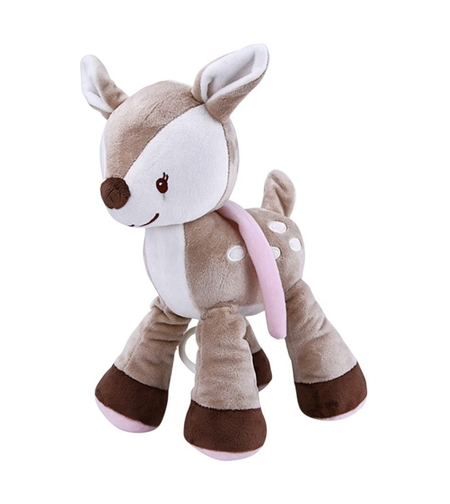 Плюшена играчка Raya Toys Portable Baby Soother Deer, с музика