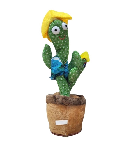 Танцуващ и пеещ кактус Raya Toys Повтарящ думи, 34 см