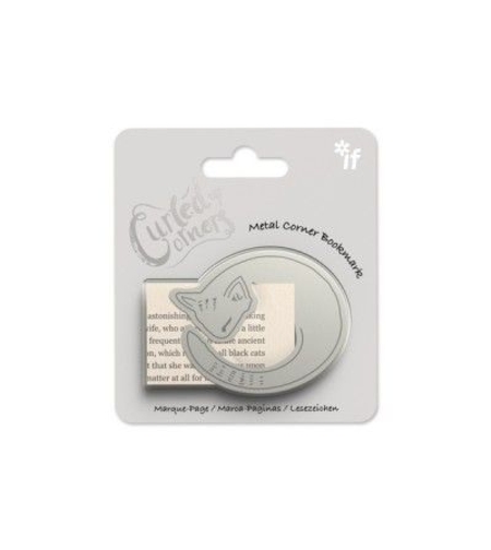 Метален книгоразделител Ъгълче - Котка