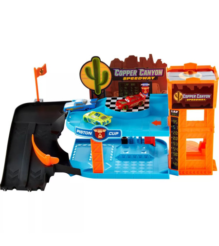 Игрален комплект Mattel Cars 3 Glow Racers Copper Canyon Glowing Garage