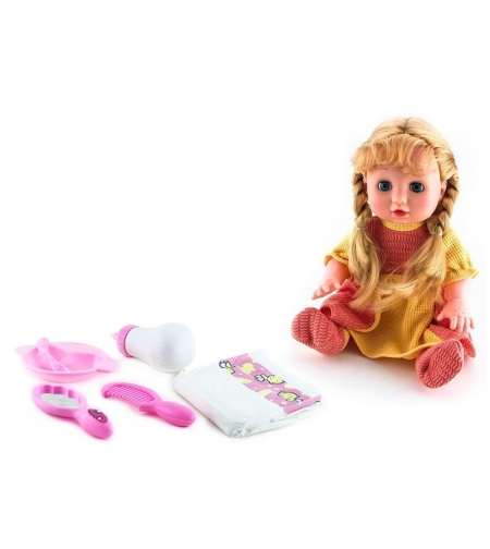 Кукла Raya Toys с шезлонг и аксесоари, 16 звука
