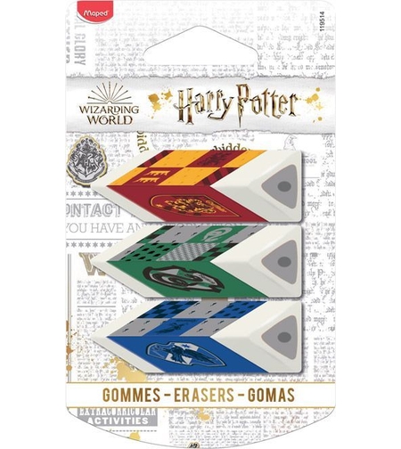 Комплекти гумички Хари Потър Maped - Harry Potter 3 броя