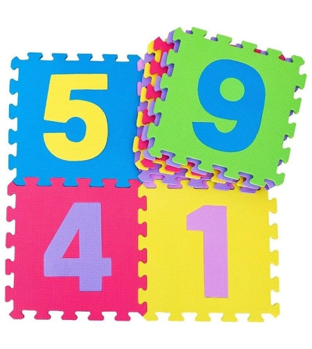 Пъзел за под Raya Toys Цифри, 10 части по 29 х 29 см