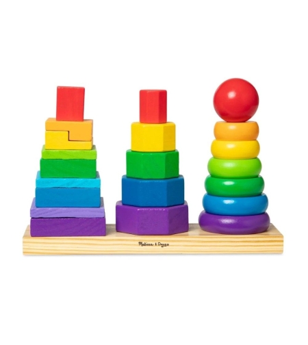 Дървен сортер с геометрични фигури Melissa and Doug, 21части 567
