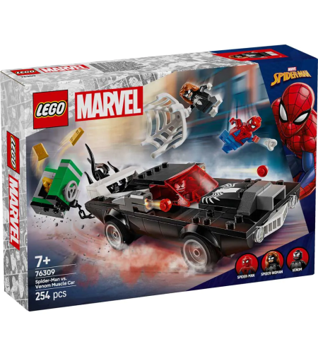 LEGO® Marvel Спайдърмен срещу Венъм с мощна кола 76309
